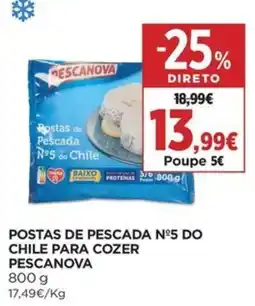 El Corte Inglés Postas de pescada n°5 do chile para cozer pescanova promoção