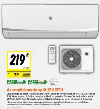 Ar condicionado split 12K BTU