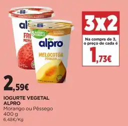 El Corte Inglés Iogurte vegetal alpro morango ou pêssego promoção