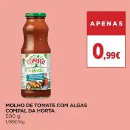 El Corte Inglés molho de tomate com algas compal da horta promoção