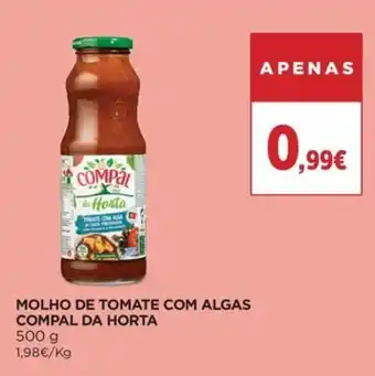 Molho de tomate com algas compal da horta
