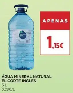 El Corte Inglés Água mineral natural el corte inglés promoção