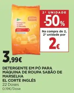 El Corte Inglés Detergente em pó para máquina de roupa sabão de marselha promoção