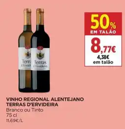 El Corte Inglés Vinho regional alentejano terras d'ervideira promoção
