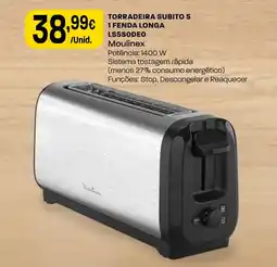 Intermarché torradeira subito 5 1 fenda longa ls5sodeo moulinex promoção