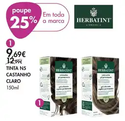 Pingo Doce Herbatint tinta n5 castanho claro promoção