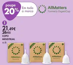 Pingo Doce copo menstrual a/b promoção