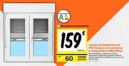 Obramat Janela oscilobatente de PVC branca com persiana e mosquiteira promoção