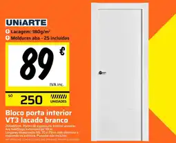 Obramat Bloco porta interior VT3 lacado branco promoção