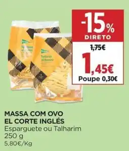 El Corte Inglés Massa com ovo el corte inglés promoção