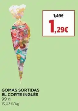 El Corte Inglés Gomas sortidas el corte inglés promoção