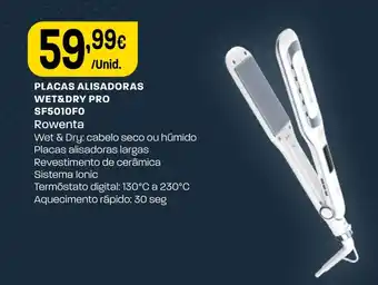 Placas alisadoras wet&dry pro rowenta