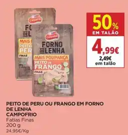 El Corte Inglés Peito de peru ou frango em forno de lenha campo frio promoção