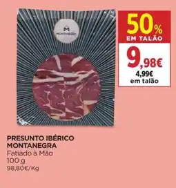 El Corte Inglés Presunto ibérico montanegra promoção