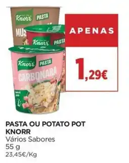 El Corte Inglés pasta ou potato pot knorr promoção