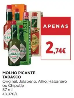 El Corte Inglés molho picante tabasco promoção