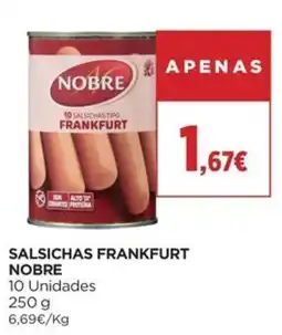 El Corte Inglés salsichas frankfurt nobre promoção
