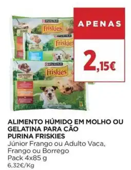 El Corte Inglés alimento húmido em molho ou gelatina para cão purina friskies promoção