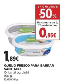 El Corte Inglés Queijo fresco para barrar santiago promoção