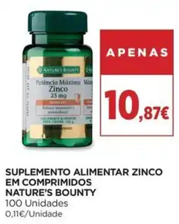 El Corte Inglés Suplemento alimentar zinco nature's bounty promoção