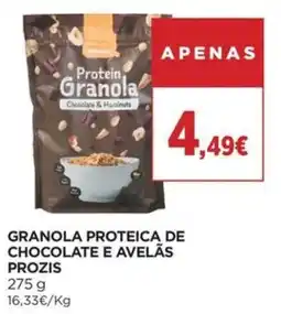 El Corte Inglés Granola proteica de chocolate e avelãs prozis promoção