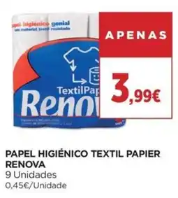 El Corte Inglés Papel higiénico textil papier renova promoção