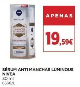 El Corte Inglés Sérum anti manchas luminous nivea promoção