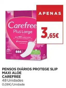 El Corte Inglés Pensos diários protege slip maxi aloe carefree promoção