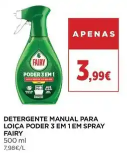 El Corte Inglés detergente manual para loiça poder 3 em 1 em spray fairy promoção