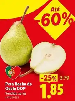 Lidl Pera rocha do oeste dop promoção