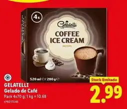 Lidl Gelatelli - gelado de cafe promoção