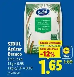 Lidl Sidul - açúcar branco promoção
