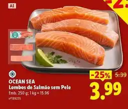 Lidl Ocean sea - lombos de salmão sem pele promoção