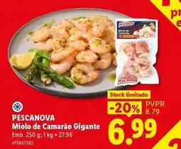 Lidl Pescanova - miolo de camarão gigante promoção