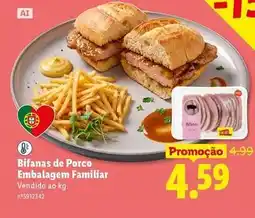 Lidl Bífanas de porco embalagem familiar promoção