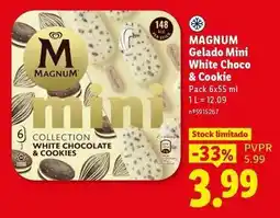 Lidl Magnum - gelado mini white choco & cookie promoção