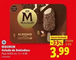 Lidl Magnum - gelado de amendoas promoção