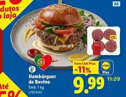 Lidl Lidl - hamburguer de bovino promoção
