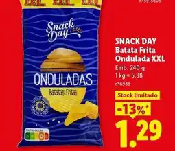 Lidl Xxl - snack day batata frita ondulada promoção