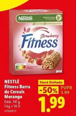 Lidl Nestle - fitness barra de cereais morango promoção