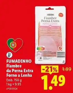 Lidl Fumadinho - fiambre da perna extra forno a lenha promoção