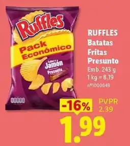 Lidl Ruffles - batatas presunto promoção