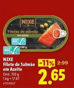 Lidl Filete de salmão em azeite promoção