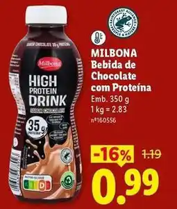 Lidl Milbona - bebida de chocolate com proteina promoção