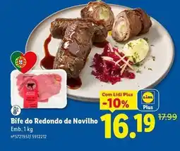 Lidl Nacional - bife do redondo de novilho promoção
