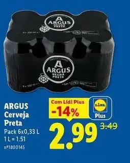 Lidl Argus - cerveja preta promoção