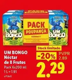 Lidl Um bongo - néctar de 8 frutos promoção
