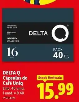 Lidl Delta q - cápsulas de café uniq promoção