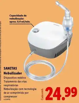Lidl Sanitas - nebulizador promoção