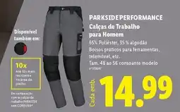 Lidl Parkside - calças de trabalho para homem promoção